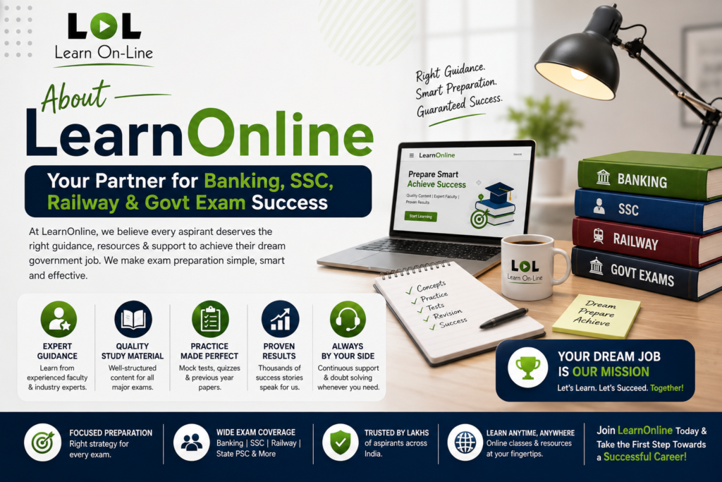 About LearnOnline: Your Partner for Banking, SSC, Railway & Govt Exam Success